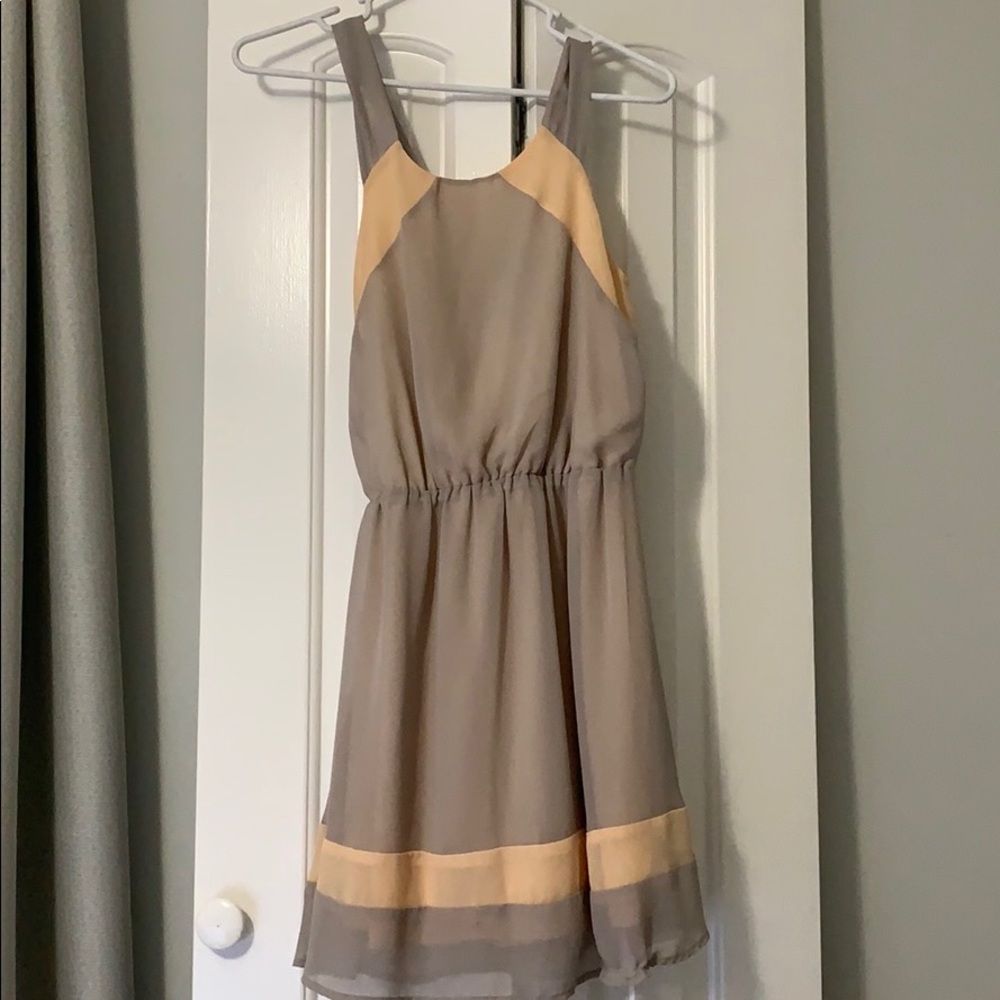 Peach & Gray Dress